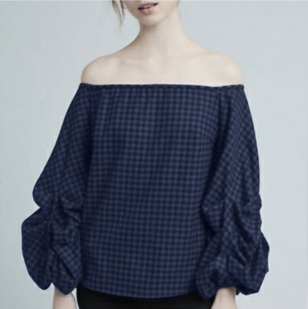 Anthropologie Guest Editor "Gridwork" Checked Blo… - image 2